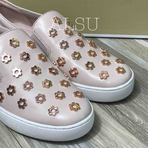 NWT Michael Kors Keaton Slip On Leather Soft Pink - Picture 6 of 8